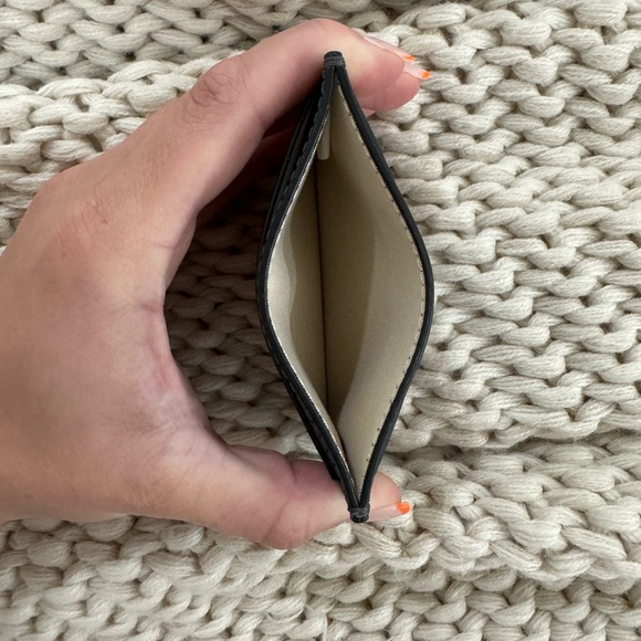 Gray Metallic Tory Burch Card Holder - Picture 4 of 4